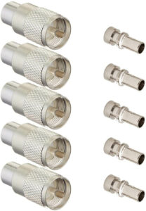 Ancable Silver UHF/PL-259 Male Solder Coax Connector (Pack of 5)