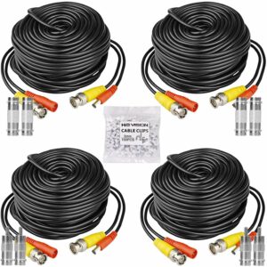 HISVISION 100 feet BNC Video Power Cables