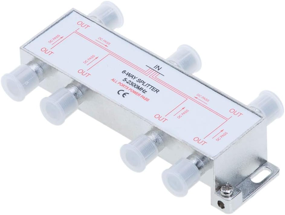Cable Direct: 6 Way Bi-Directional 5-2300 MHz Coaxial Antenna Splitter