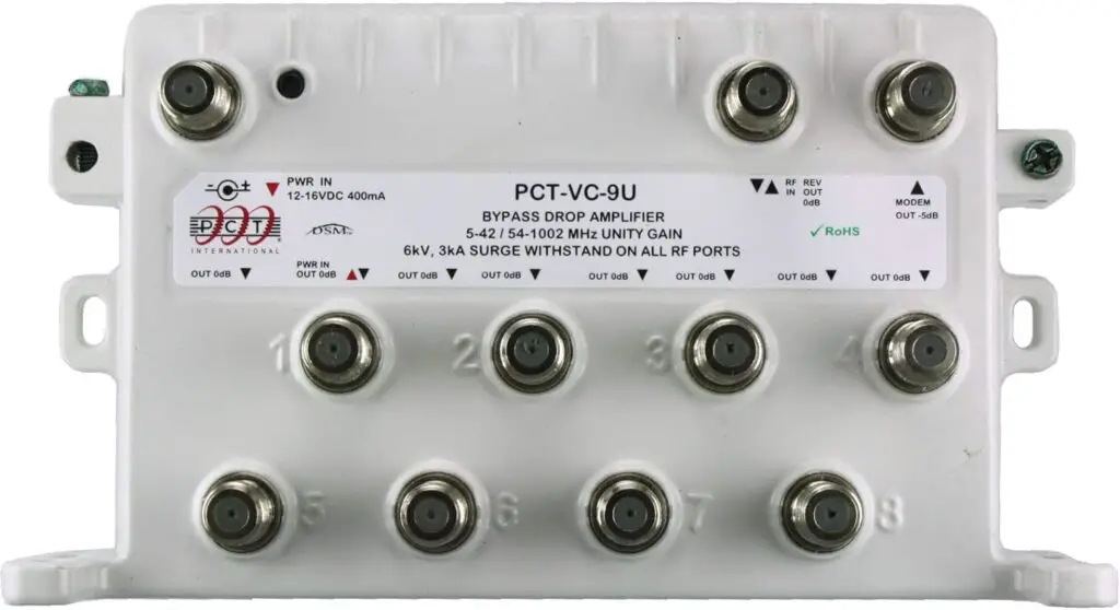 8-Port Bi-Directional Cable TV Splitter 